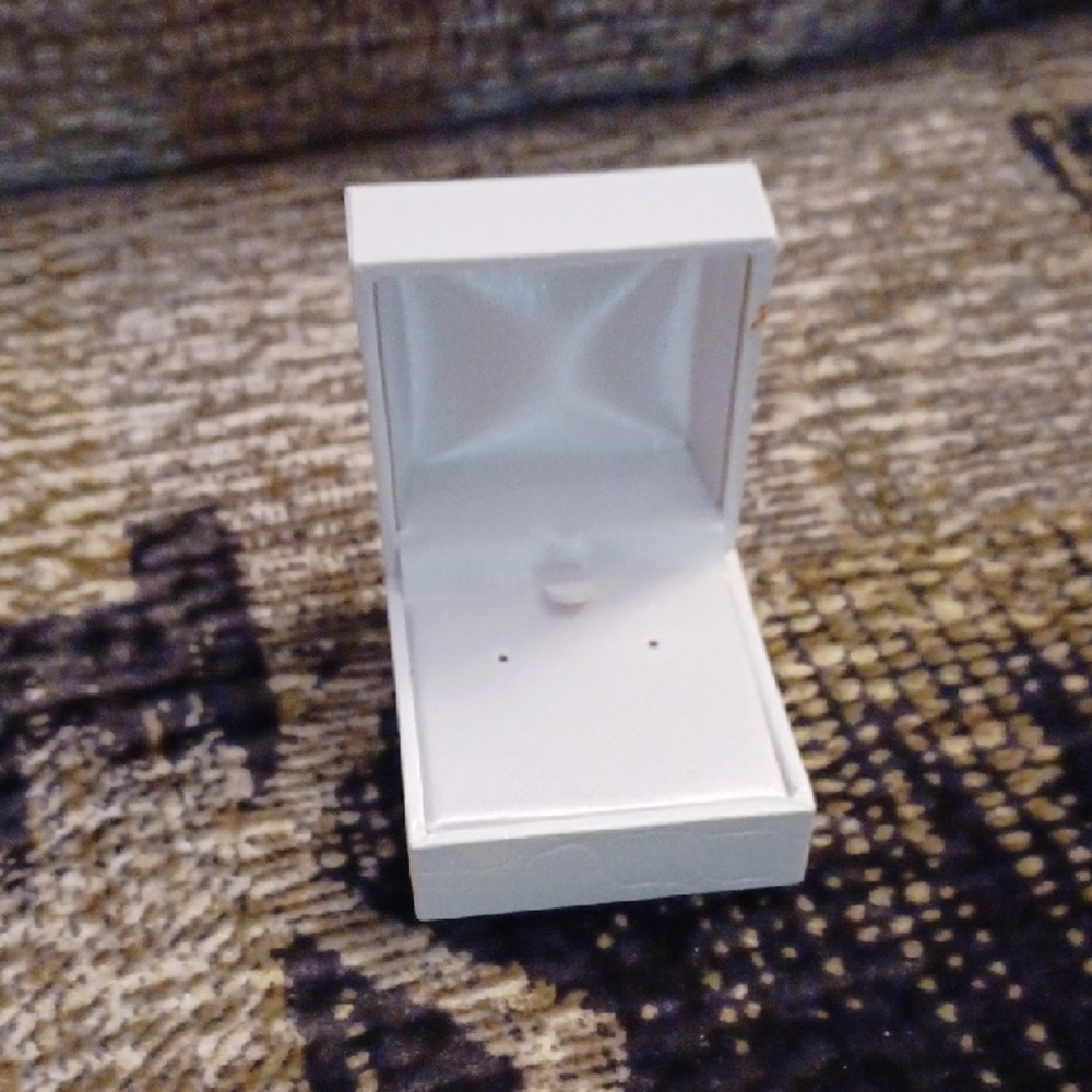 $4 Add-on Elegant White Jewelry Box - Earrings Insert